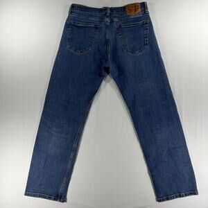 Levis 505 Jeans Mens 32x30 Blue Medium Wash Regular Fit Denim Straight Leg